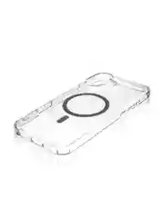 Прозрачный чехол MagSafe для iPhone 16 Plus пластиковый с силиконом ROSCO, с защитой камер, магнитом