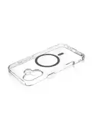 Прозрачный чехол MagSafe для iPhone 16 Plus пластиковый с силиконом ROSCO, с защитой камер, магнитом