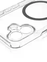 Прозрачный чехол MagSafe для iPhone 16 Plus пластиковый с силиконом ROSCO, с защитой камер, магнитом
