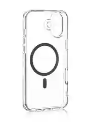 Прозрачный чехол MagSafe для iPhone 16 Plus пластиковый с силиконом ROSCO, с защитой камер, магнитом