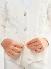 Молочный кардиган детский для девочек Acoola Junny, молочный
