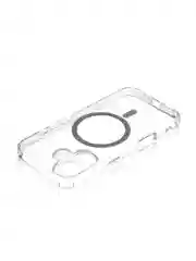 Прозрачный чехол MagSafe для iPhone 16 пластиковый с силиконом ROSCO прозрачный, магсейф защита камер