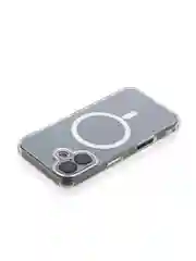 Прозрачный чехол MagSafe для iPhone 16 пластиковый с силиконом ROSCO прозрачный, магсейф защита камер