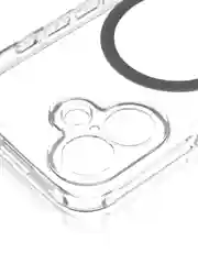 Прозрачный чехол MagSafe для iPhone 16 пластиковый с силиконом ROSCO прозрачный, магсейф защита камер