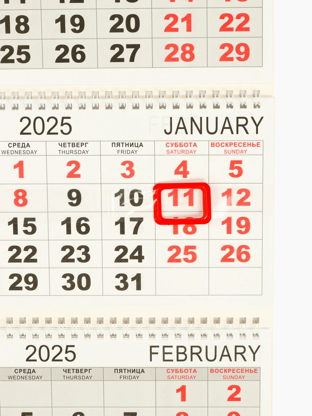 Зеленый календарь квартальный 2025 год