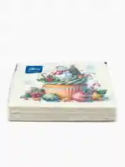 Молочный салфетки бумажные новогодние ,33х33  3сл 20л,салфетки на Новый год,символ года змея