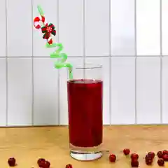 Трубочки для коктейля "Маскарад". Набор 4шт. Длина 26 см.