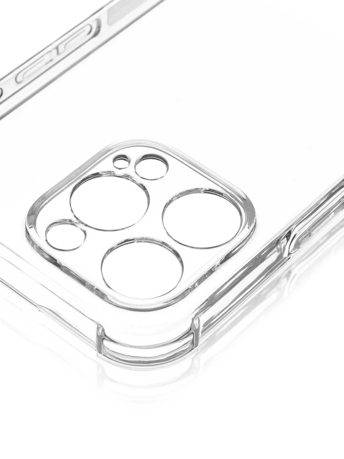 Прозрачный чехол для iPhone 16 Pro Max противоударный силиконовый ROSCO, прозрачный, с углами