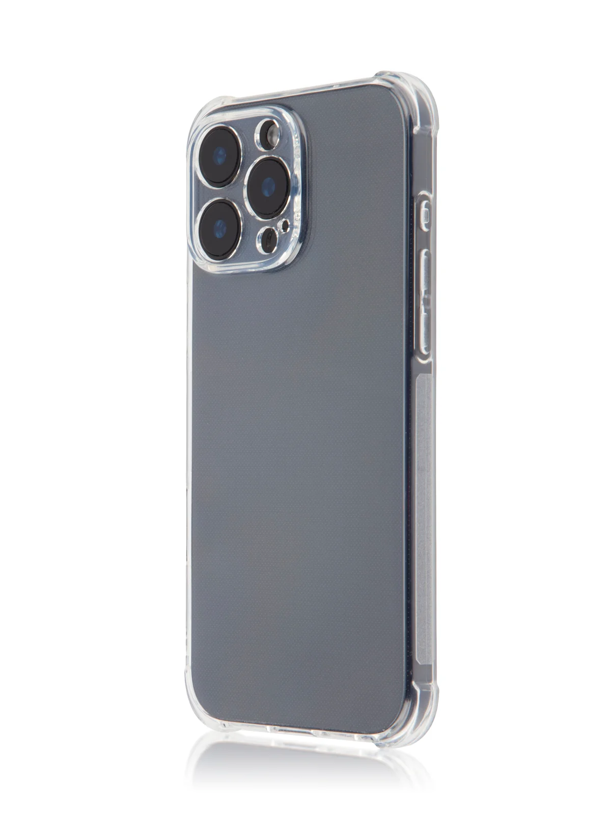 Прозрачный чехол для iPhone 16 Pro Max противоударный силиконовый ROSCO, прозрачный, с углами