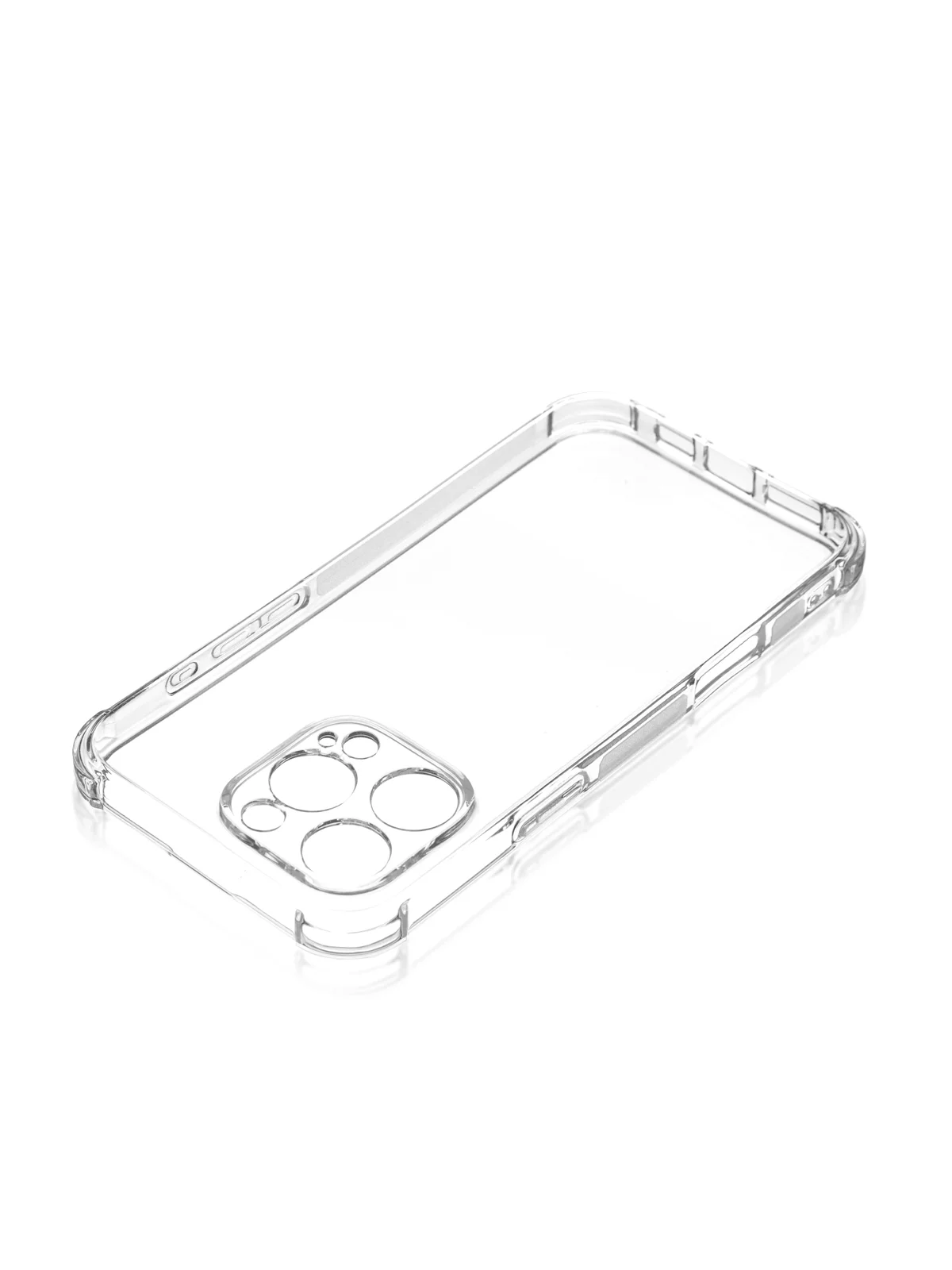 Прозрачный чехол для iPhone 16 Pro Max противоударный силиконовый ROSCO, прозрачный, с углами
