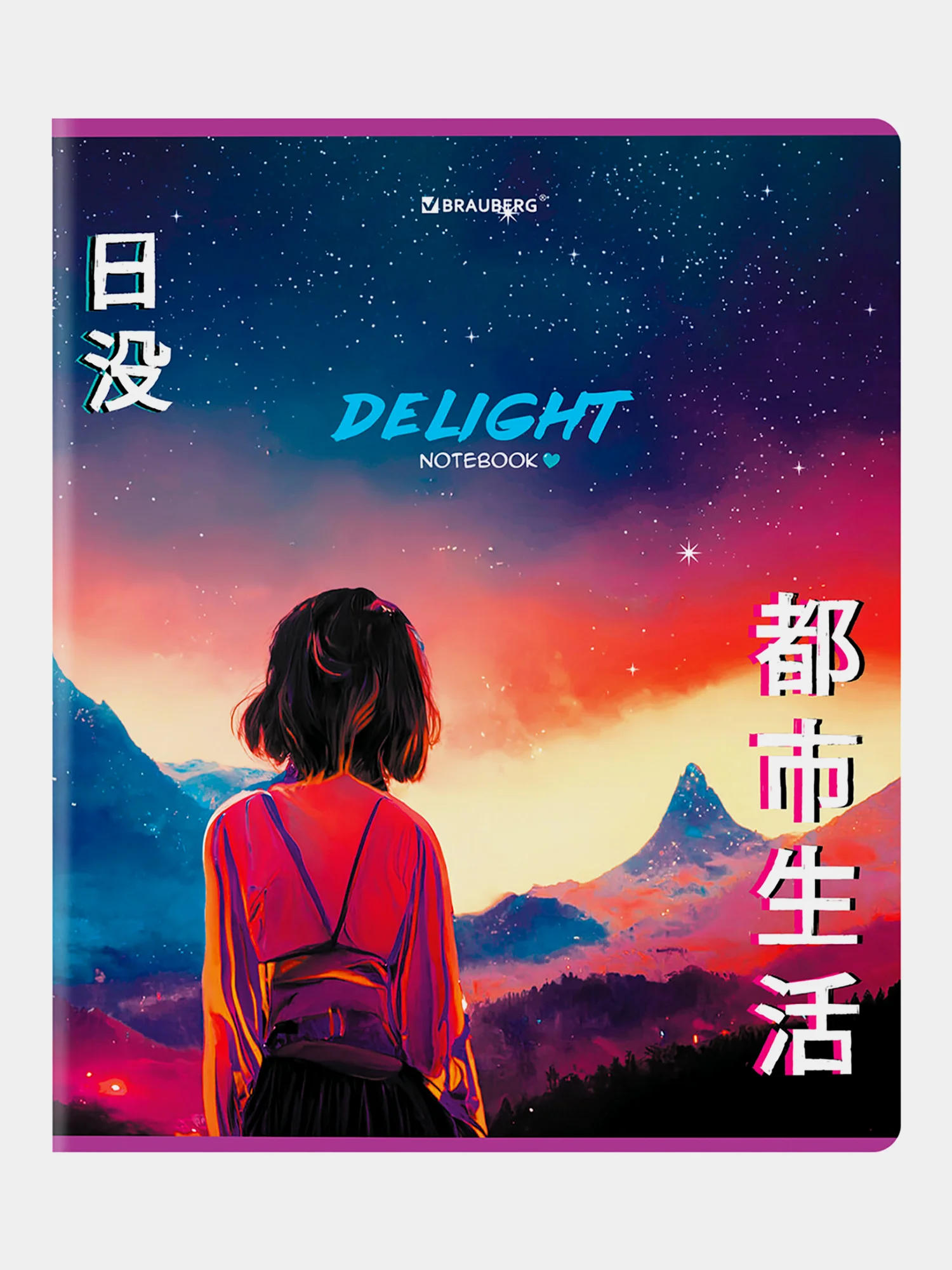 Тетрадь, 96 листов в клетку, А5, Brauberg, SoftTouch, Аниме Delight