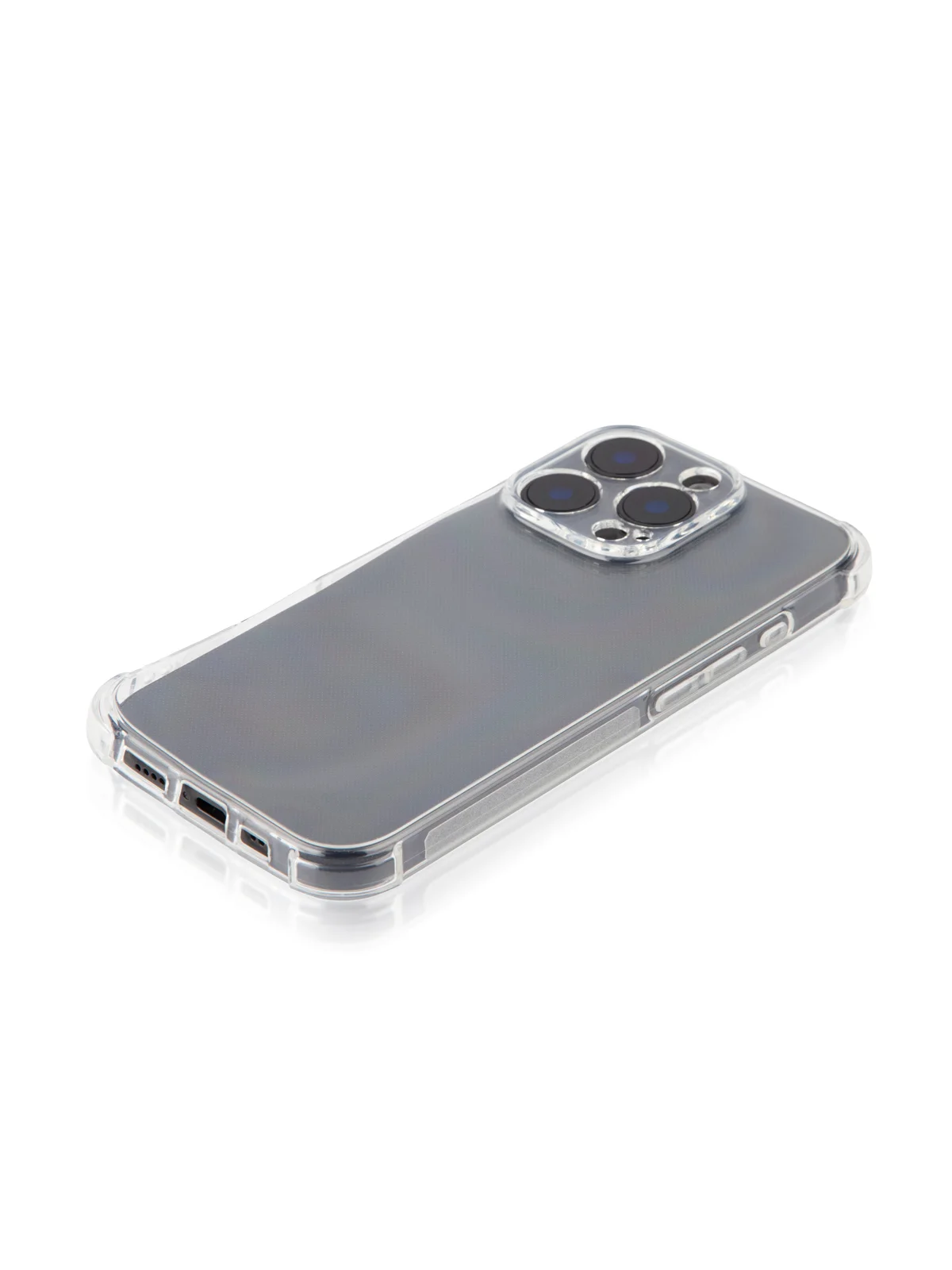 Прозрачный чехол для iPhone 16 Pro противоударный силиконовый Rosco прозрачный с усиленными углами