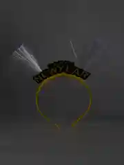 Желтый ободок новогодний светящися
