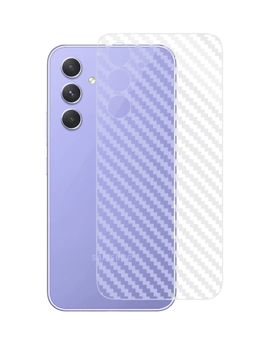 Прозрачный защитная пленка для Samsung Galaxy A16 под карбон, черная,назад, кожу
