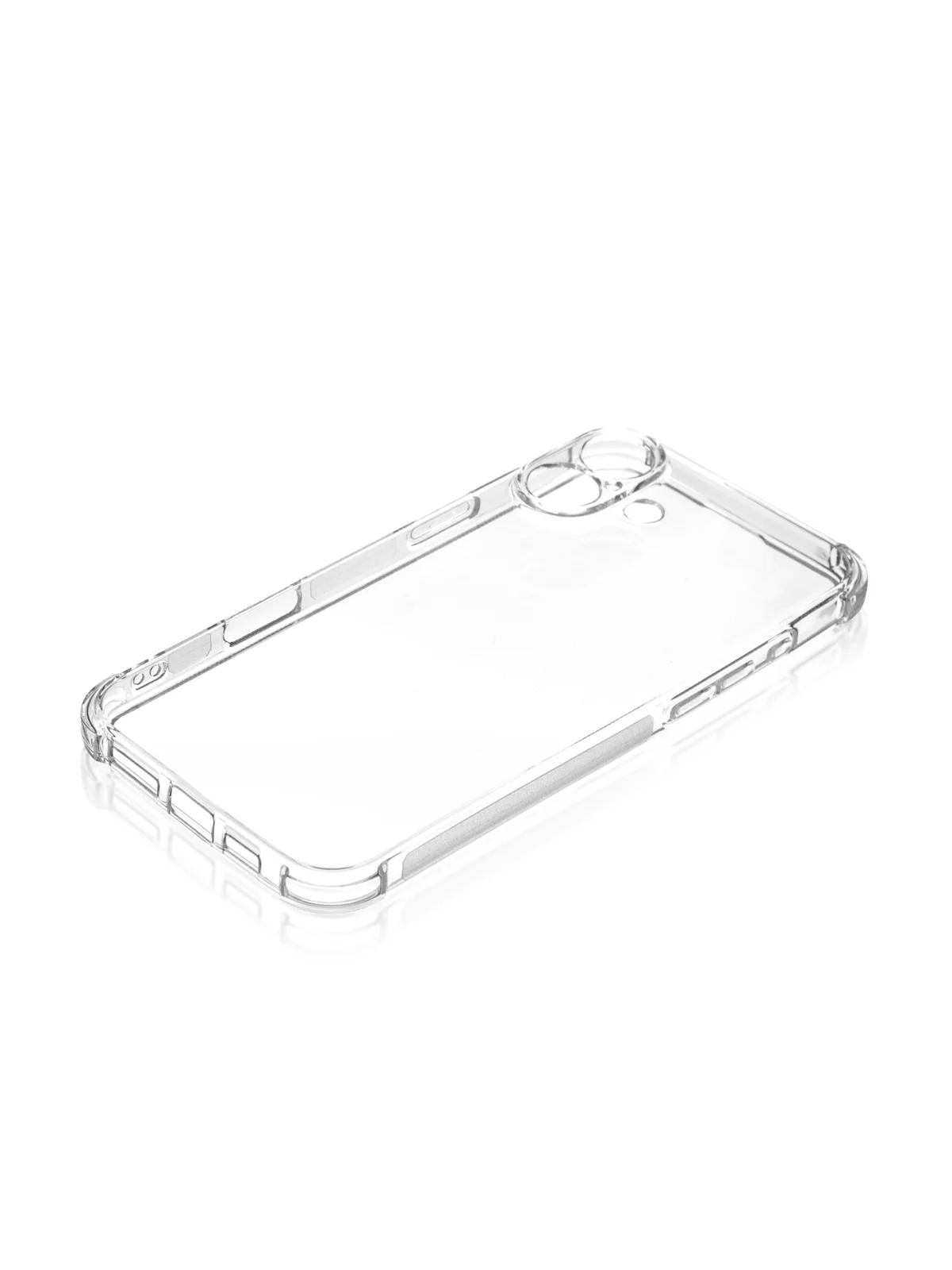 Прозрачный чехол для iPhone 16 Plus противоударный силиконовый ROSCO прозрачный с углами