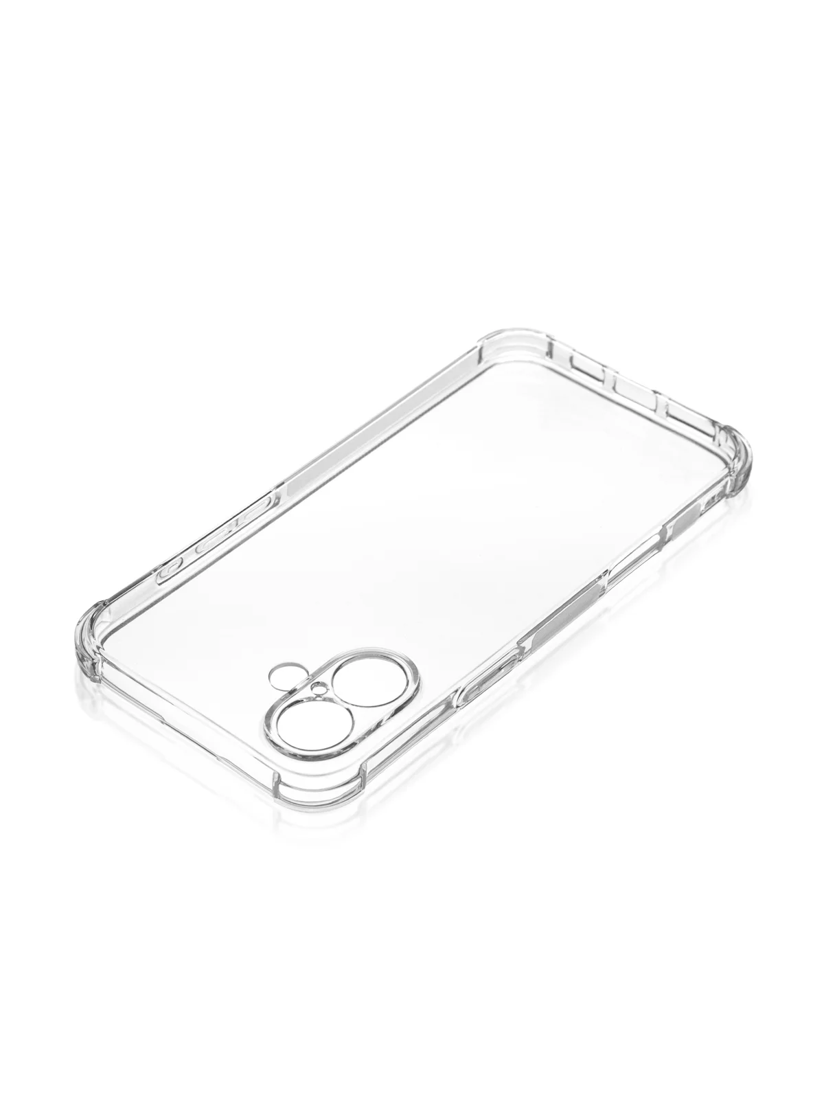 Прозрачный чехол для iPhone 16 Plus противоударный силиконовый ROSCO прозрачный с углами