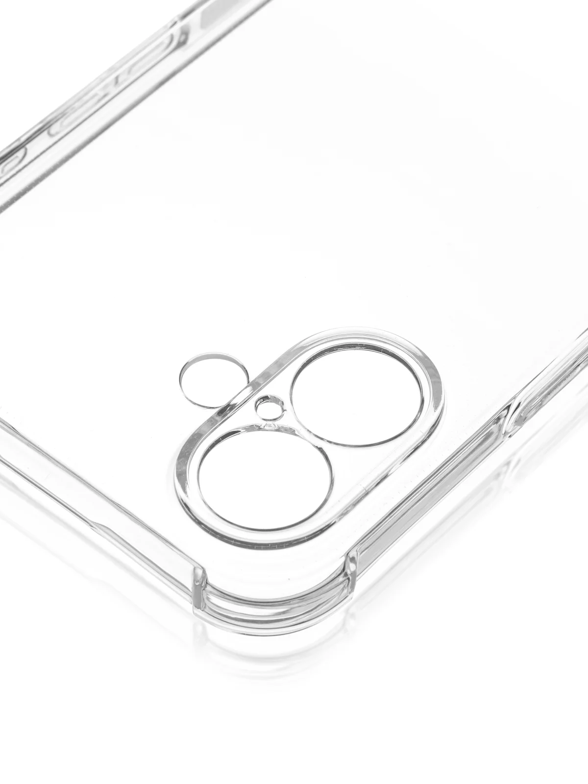 Прозрачный чехол для iPhone 16 Plus противоударный силиконовый ROSCO прозрачный с углами