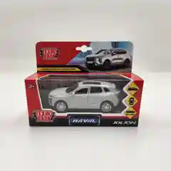 Серый машина "HAVAL JOLION" 12 см, Технопарк, открываются передние двери и багажник, металл