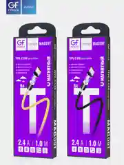 Кабель зарядки GFPower MAG09T, Type-C, нейлон, магнитный, 1 м, 2.4 A