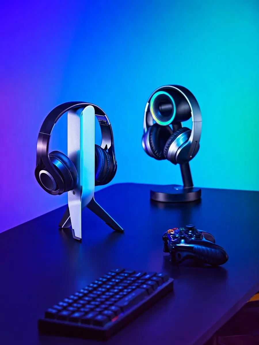 Серый подставка для наушников Ridberg RGB