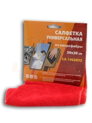 САЛФЕТКА МИКРОФИБРА 30Х30СМ/КРАСНАЯ LAVITA
