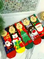 Носки женские, новогодние с принтом