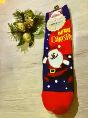 Носки женские, новогодние с принтом