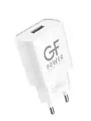 Белый сетевое зарядное устройство GFPower GF20, USB (5В / 2.1А)