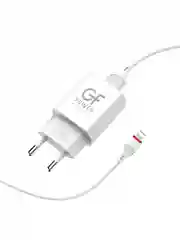 Сетевое зарядное устройство GFPower GF20L, USB (5В / 2.1А), кабель Lightning, белый