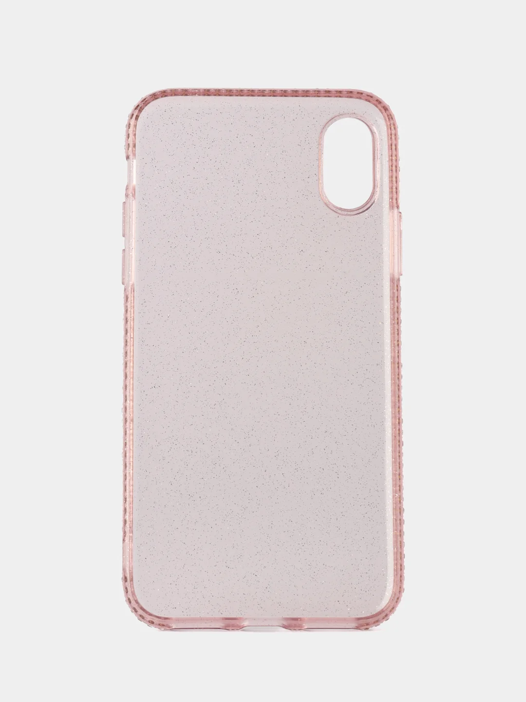 Чехол силиконовый с блестками и стразами для iPhone xs / x