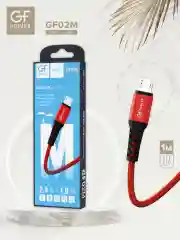Красный кабель GFPower 02M USB на Micro-USB, 1 метр, 2.4 A, нейлон