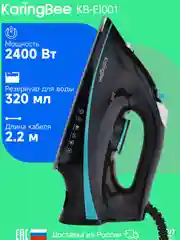 Утюг с отпаривателем KaringBee KB-EI001, мятный и черный