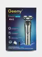 Хром универсальный триммер Geemy GM-3107 для носа, ушей, бороды и усов, 3 в 1