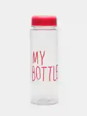 Тёмно-розовый спортивная бутылка для воды и коктейлей My Bottle с крышкой, в чехле