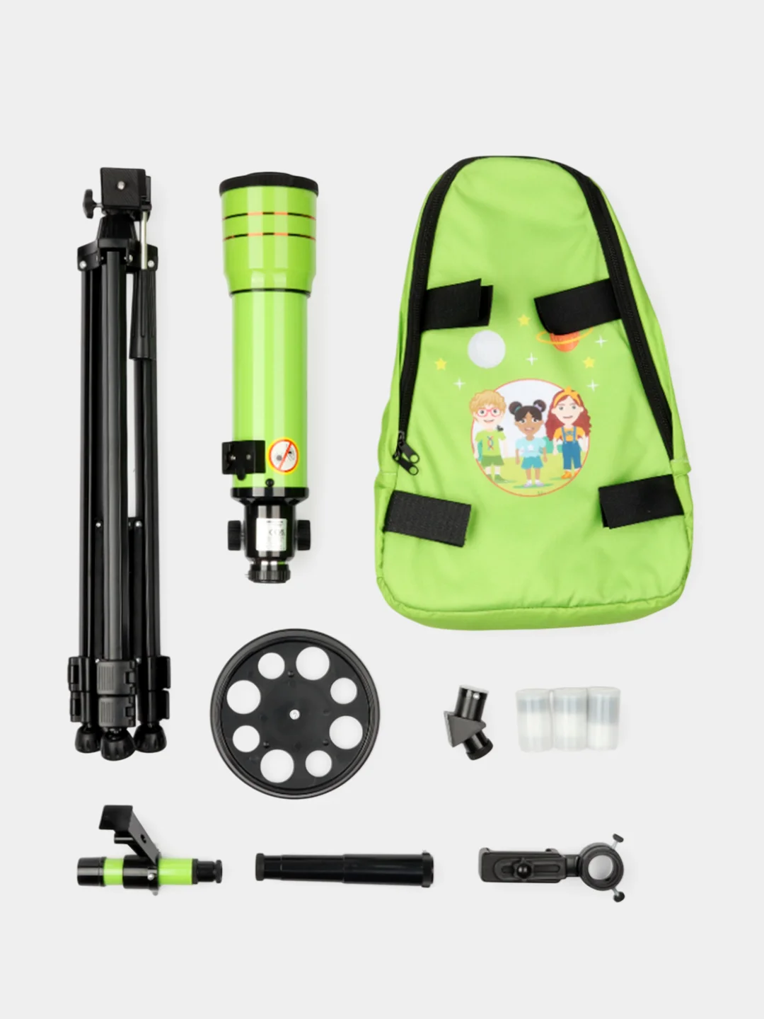 Телескоп Bresser Junior 70/400 в зеленом рюкзаке (8850610B4K000)