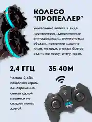 Голубой машинка на пульте управления "АМФИБИОН"