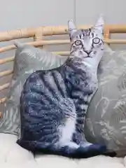 Серебряный мягкая подушка Кошка/Кот, реалистичная
