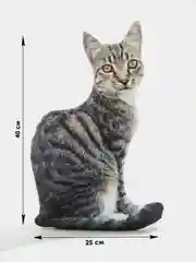 Серебряный мягкая подушка Кошка/Кот, реалистичная