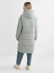 Мятный куртка зимняя, длинная, пуховик женский