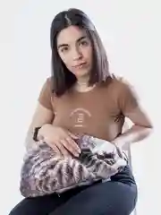 Коричневый мягкая подушка Кошка/Кот, реалистичная