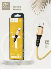 Золотой кабель USB на Type-C "GFPower 02T", 1 метр, 2.4A, нейлон, Android