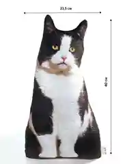 Угольный мягкая подушка Кошка/Кот, реалистичная