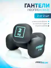 Гантели неопреновые ProRun, 2 шт х 2 кг, 100-5010