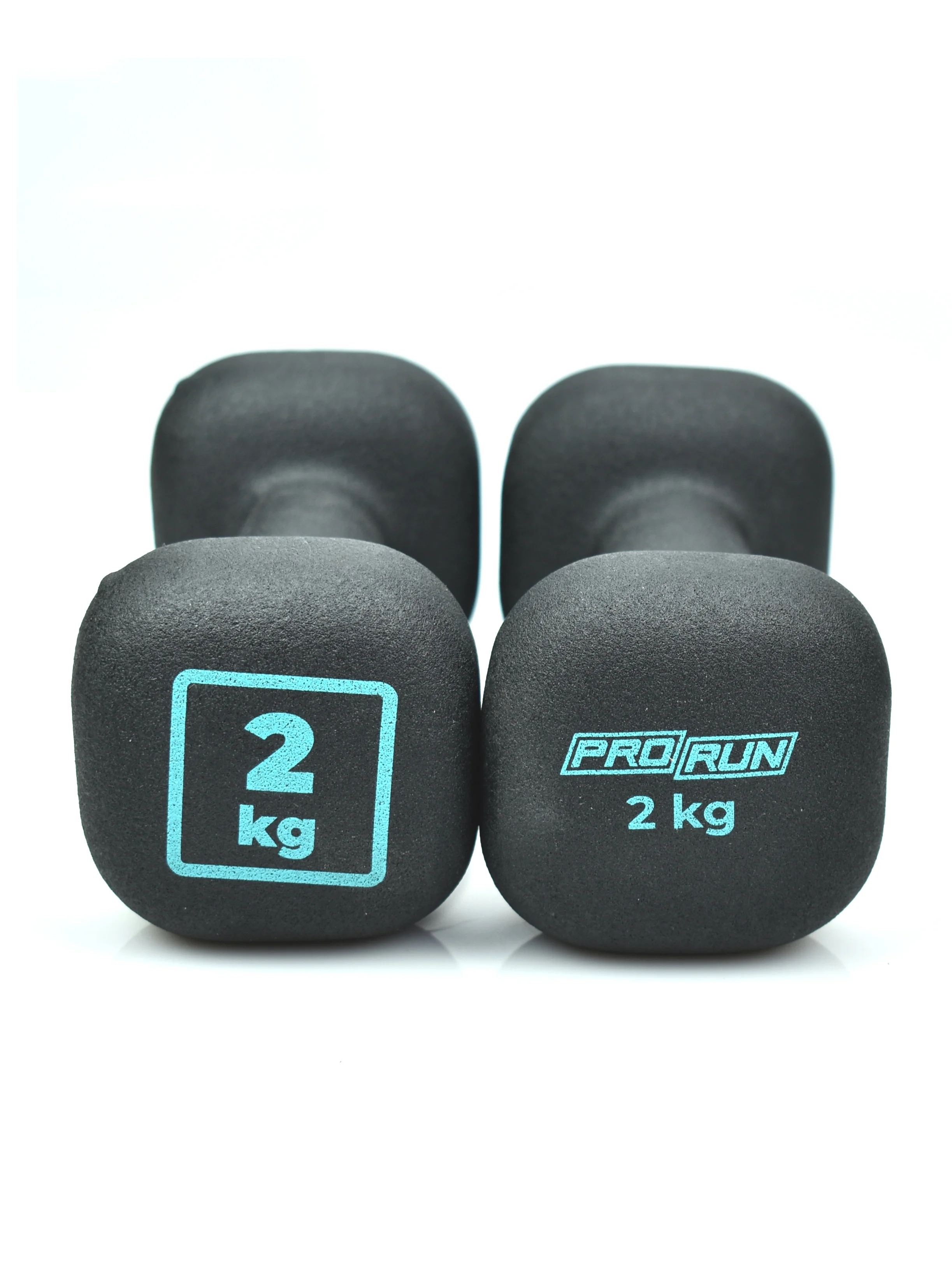 Черный гантели неопреновые ProRun, 2 шт х 2 кг, 100-5010