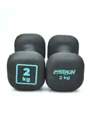 Черный гантели неопреновые ProRun, 2 шт х 2 кг, 100-5010