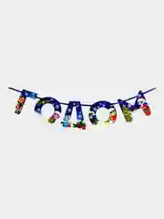 Синий гирлянда на ленте "С новым годом",Гирлянда-растяжка "С Новым годом!",символ года змея