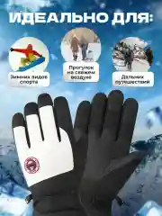 Черный перчатки горнолыжные сенсорные