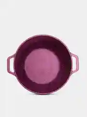 Бордовый кастрюля, 3 литра, с крышкой, литая, алюминиевая, мрамор, с антипригарным покрытием, эко