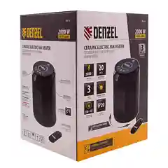 Тепловентилятор электрический керамический DTFC-2000 ДУ 3 реж. 1000/2000 Вт, DENZEL, 96419