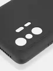 Черный чехол ROSCO для Xiaomi Mi 11T матовый, силиконовый, бортик вокруг камер